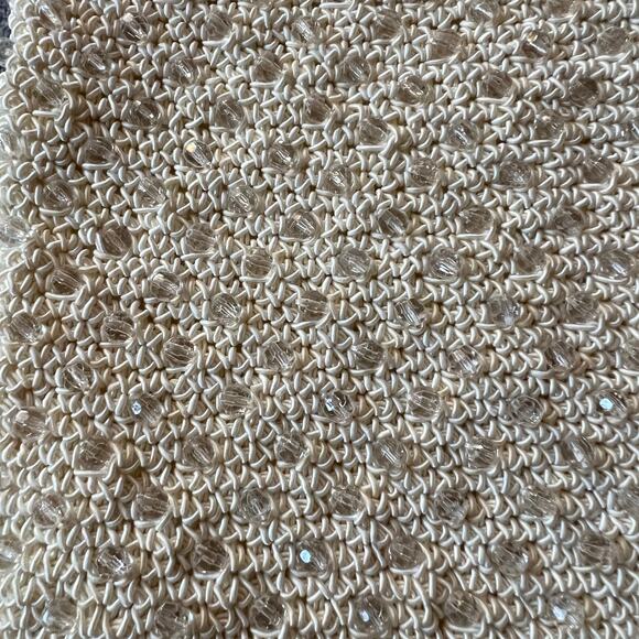 Women's Crochet Beaded Mini Bag Lightweight Coastal Boho Cottagecore - Picture 6 of 9